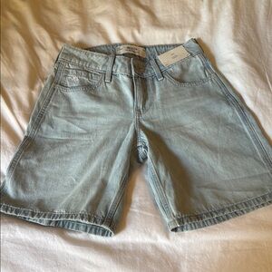 Hollister Light Blue Baggy Denim Jorts
